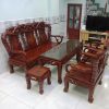 Bộ salon cũ gỗ gõ đỏ chạm trúc giá rẻ