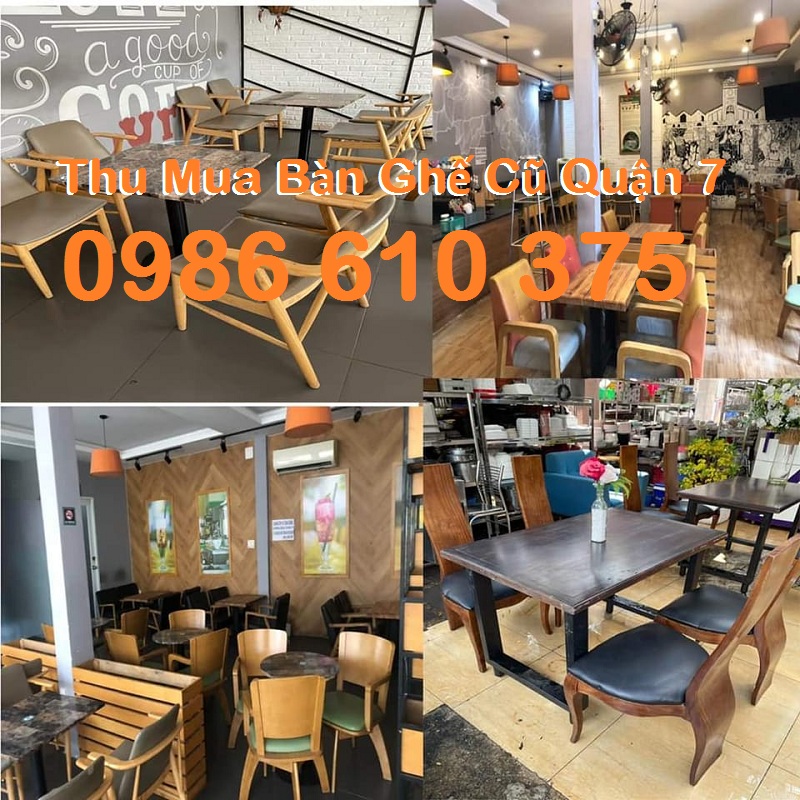 Thu mua bàn ghế cafe, quán ăn, nhà hàng cũ