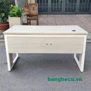 Bàn làm việc chân sắt 1m4 cũ giá rẻ
