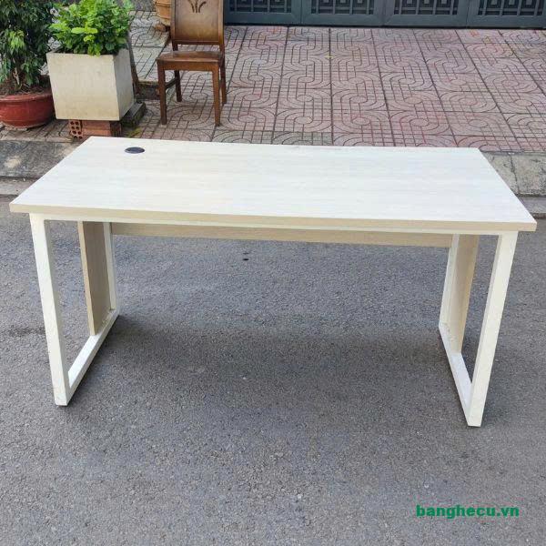 Bàn làm việc chân sắt 1m4 cũ giá rẻ - Ảnh 2
