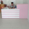 Quầy lễ tân 1m6 trắng hồng giá rẻ