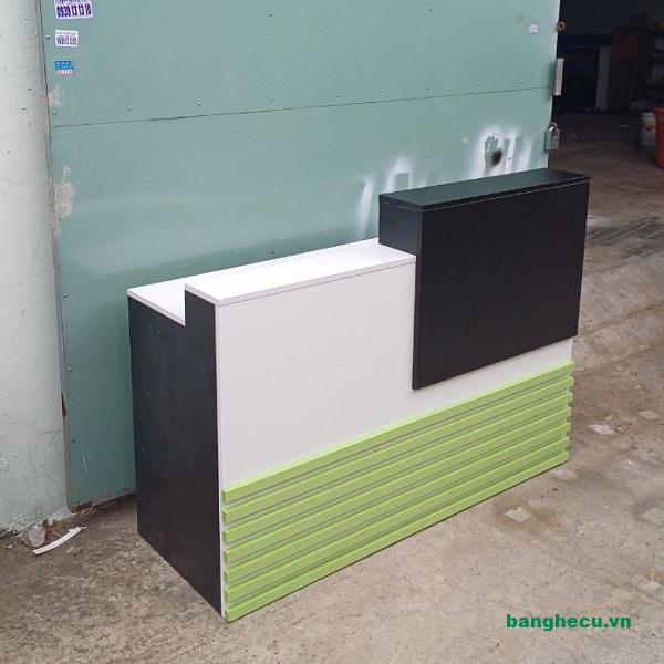 Quầy lễ tân 1m4 lam sóng ngang - Ảnh 2