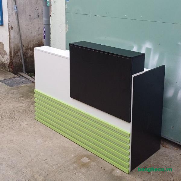 Quầy lễ tân 1m4 lam sóng ngang - Ảnh 3