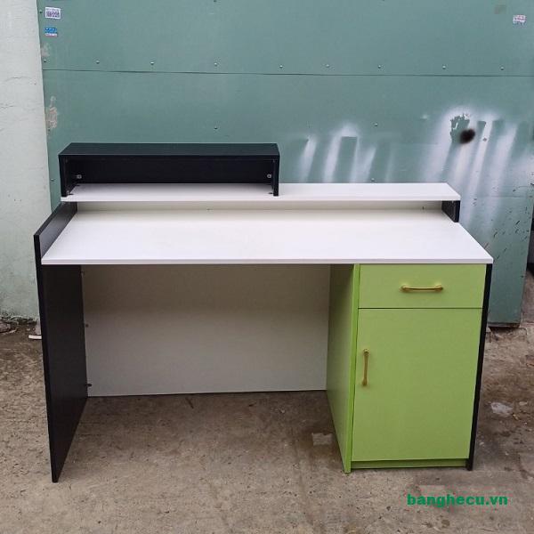 Quầy lễ tân 1m4 lam sóng ngang - Ảnh 4