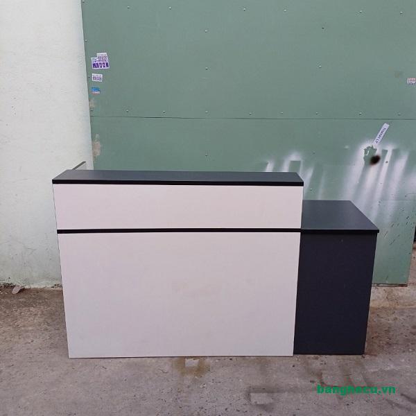 Quầy lễ tân 1m6 trắng đen giá rẻ