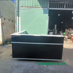 Quầy lễ tân cũ chữ L 2m4x1m6 đen trắng