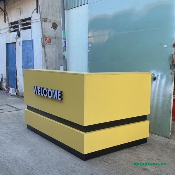 quay le tan chu L cu hang cao cap Quầy lễ tân chữ L cũ hàng cao cấp