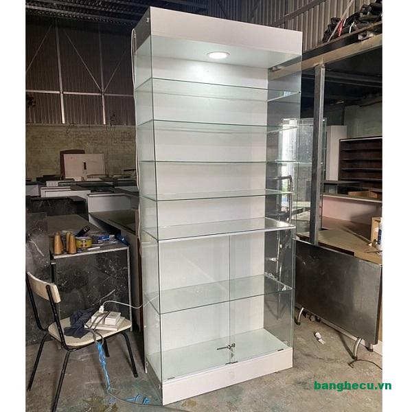 Thanh lý tủ kính trưng bày cũ 1m x 2m3 giá rẻ