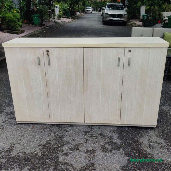 Tủ hồ sơ thấp cũ 4 cánh 1m6 mới 90%