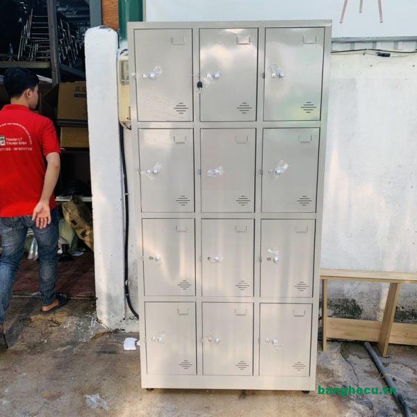 Tủ locker 12 ngăn hòa phát sơn tỉnh điện