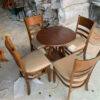 Thanh lý bộ bàn ghế cafe cabin màu nâu mới 98%