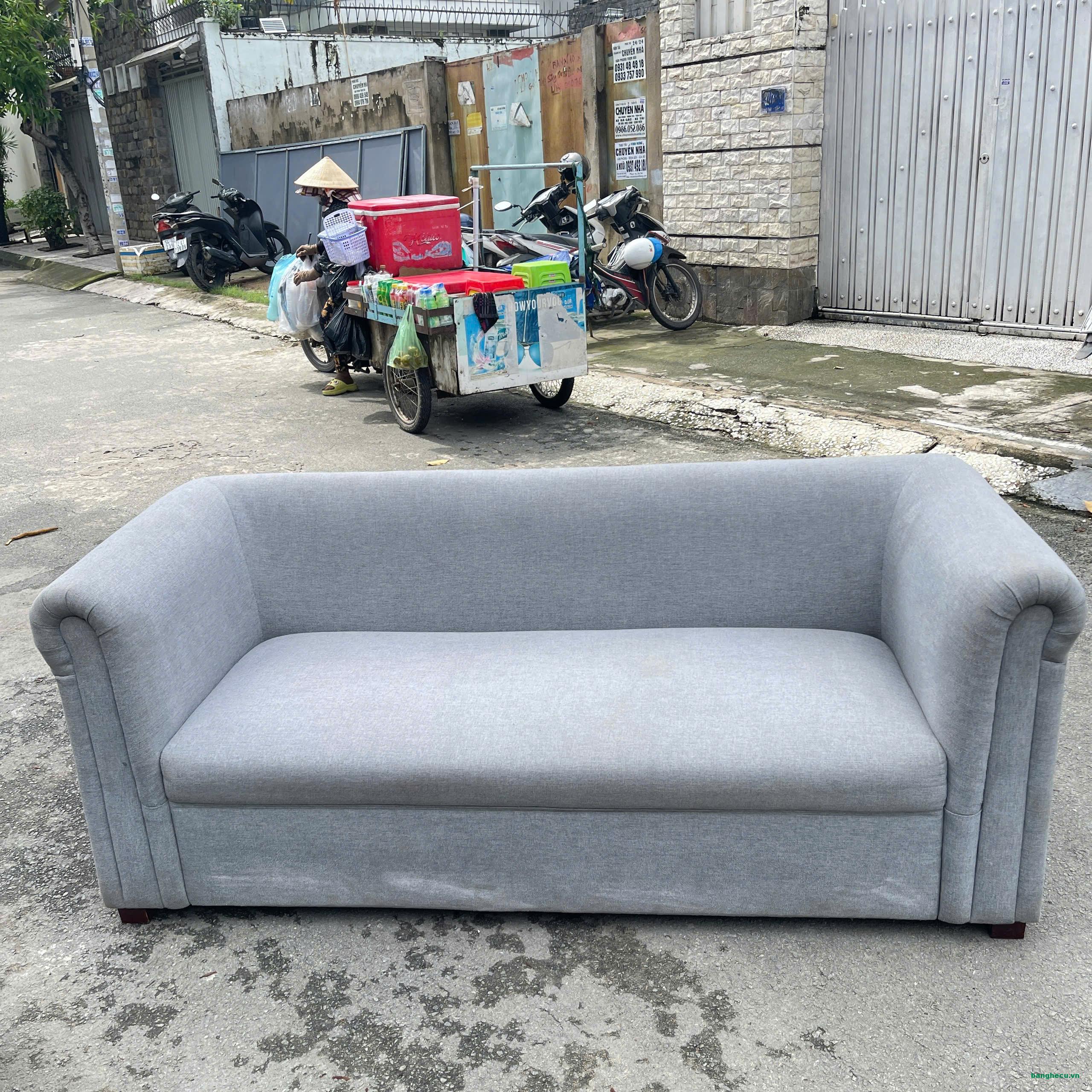 Thanh lý ghế sofa tiếp khách màu xám hàng cao cấp