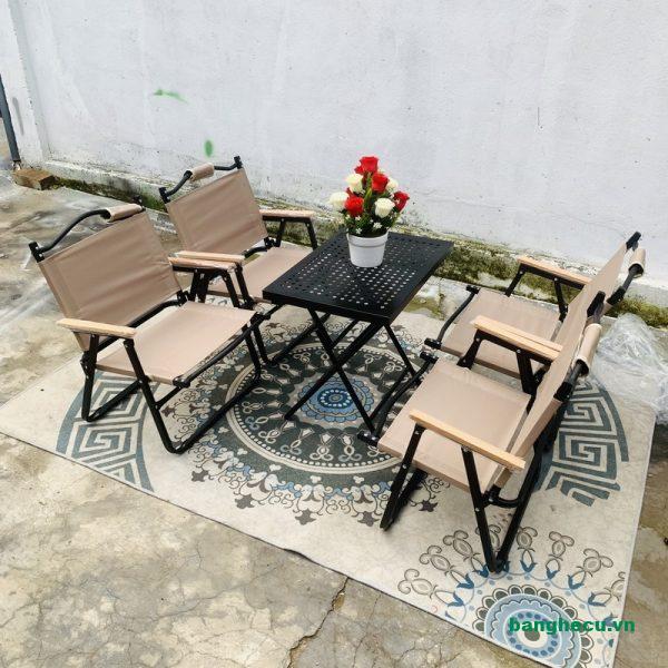 Bộ bàn ghế xếp cafe tiện lợi mới 99%