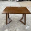 Bàn cafe gỗ tự nhiên màu nâu 80cmx50cm mới 99%
