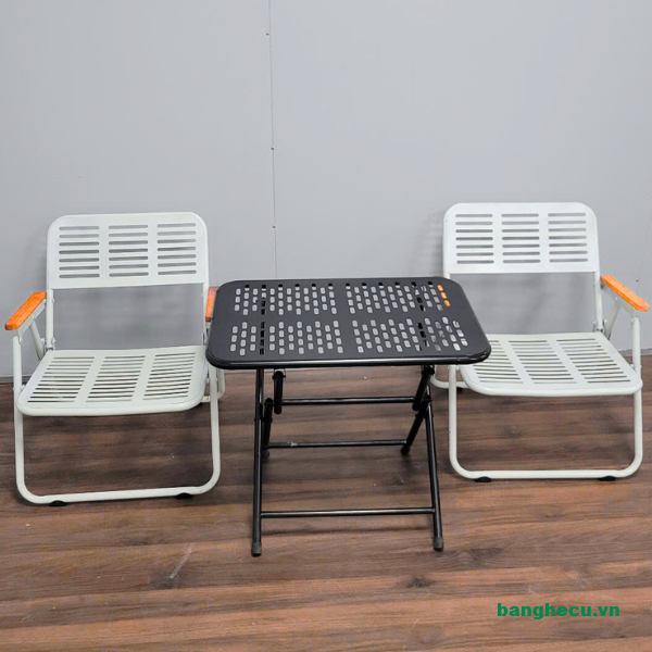 Ghế cafe sắt xếp CNC tay màu đen mới 99% - Ảnh 3