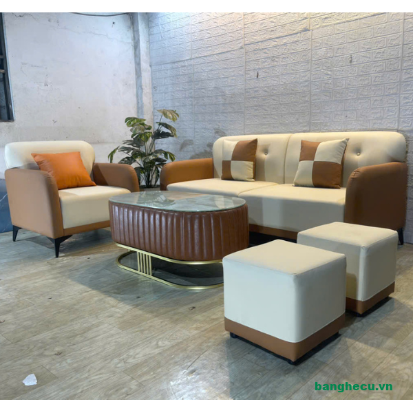Thanh lý Bộ sofa phòng khách hiện đại bọc da bền bỉ - Ảnh 2