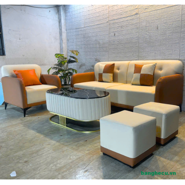 Thanh lý Bộ sofa phòng khách hiện đại bọc da bền bỉ - Ảnh 3