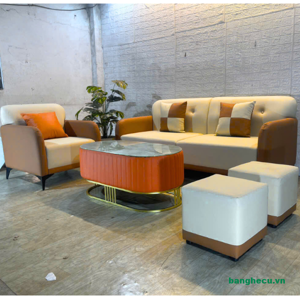 Thanh lý Bộ sofa phòng khách hiện đại bọc da bền bỉ - Ảnh 5
