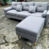 Thanh lý bộ sofa vải chữ L màu xám