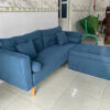Bộ sofa L màu xanh hàng đẹp như mới