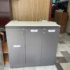 Thanh lý tủ hồ sơ 3 cánh màu xám mới 90%