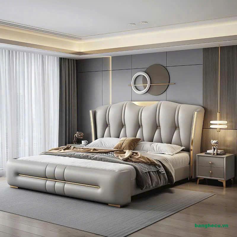 Giường bọc nệm Nữ hoàng hiện đại cao cấp