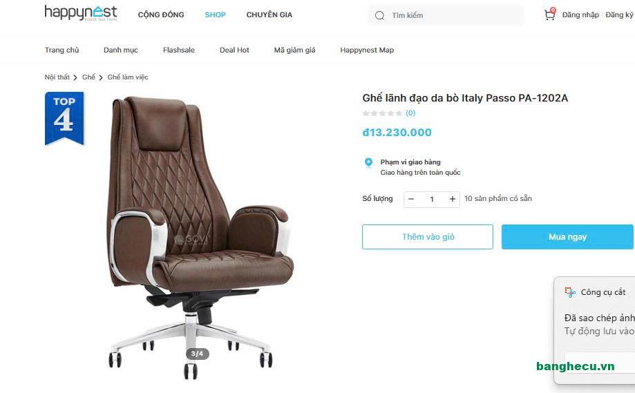 Ghế giám đốc, ghế chủ tịch Govi bọc da xịn xò như mới - Ảnh 3