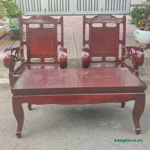 Bộ bàn ghế salon gỗ tay cuộn cao cấp