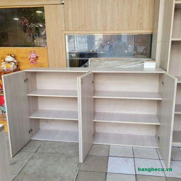 Tủ hồ sơ thấp 4 cánh gỗ MDF chống ẩm 1mx1m8 - Ảnh 2