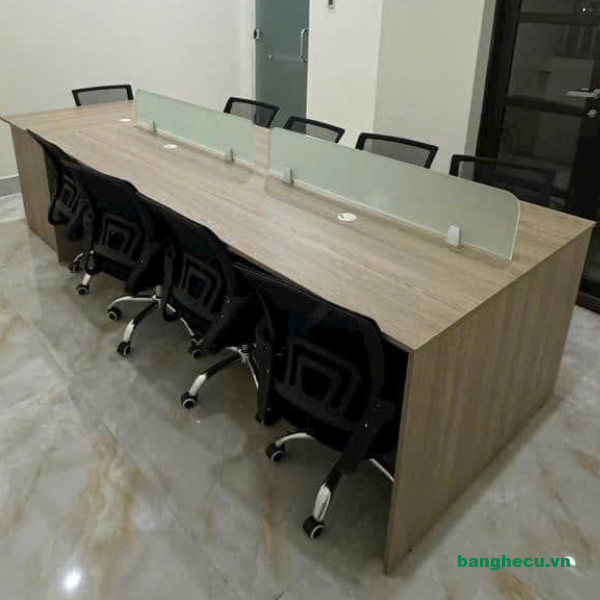 Bàn làm việc nhóm 3m2x1m2 gỗ MDF chống ẩm
