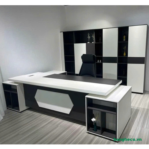 Combo bàn ghế làm việc kèm tủ hồ sơ giám đốc cao cấp