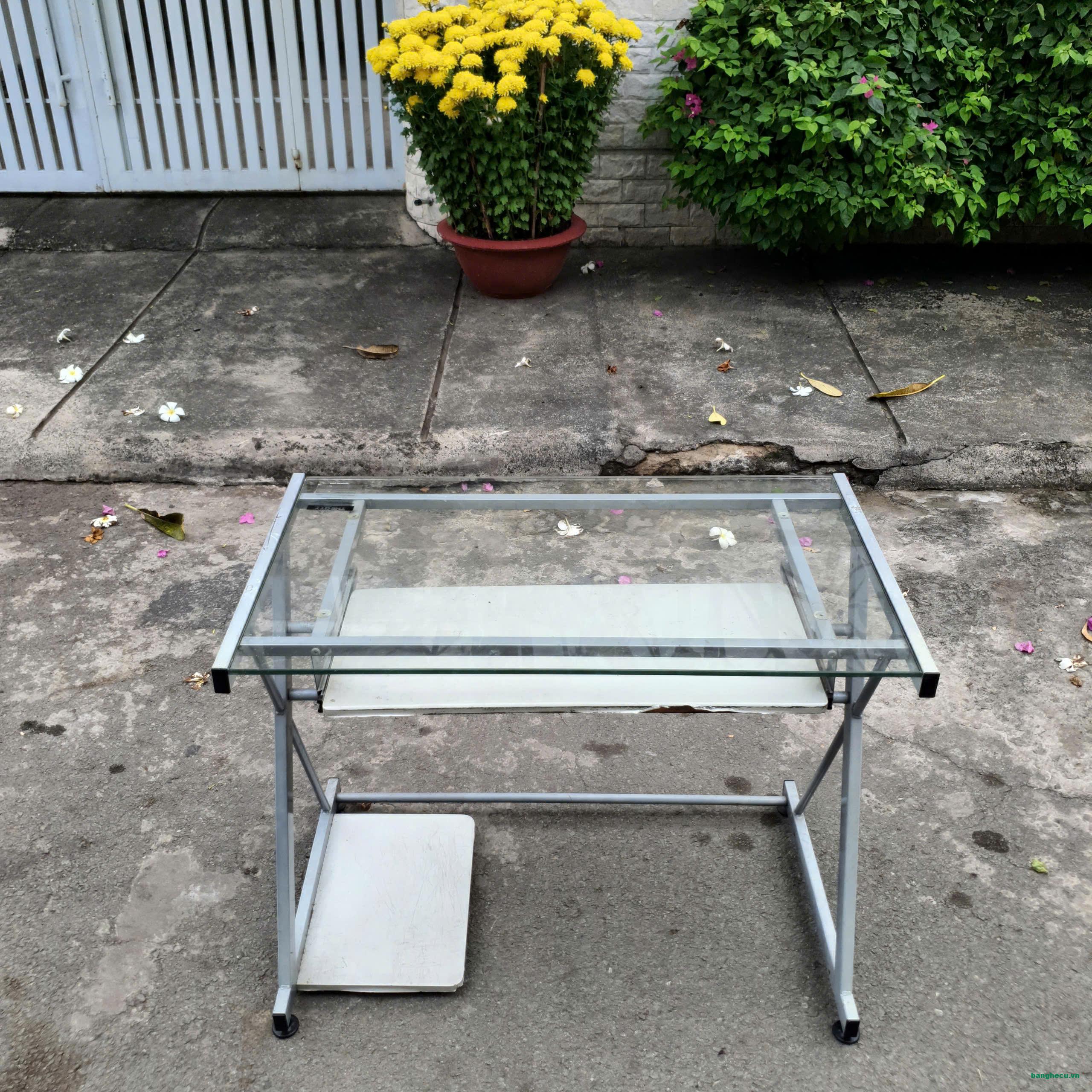 Thanh lý Bàn chân sắt mặt kính cường lực chân chữ X cũ - Ảnh 3