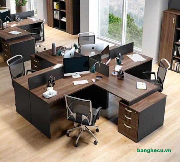 Cụm bàn làm việc cho 4 người hiện đại kèm ghế ngồi - Ảnh 4