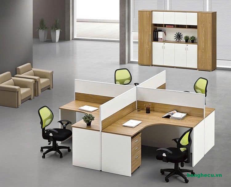 Cụm bàn làm việc cho 4 người hiện đại kèm ghế ngồi - Ảnh 3