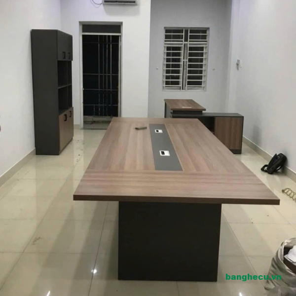 Combo bàn họp bàn giám đốc góc L kèm tủ hồ sơ