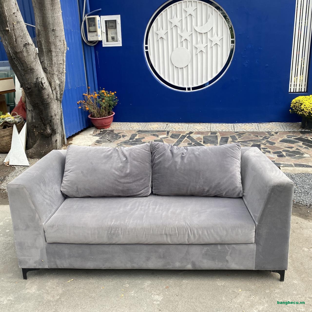 Băng ghế sofa đệm bọc nhung dài 1m8 cũ đẹp