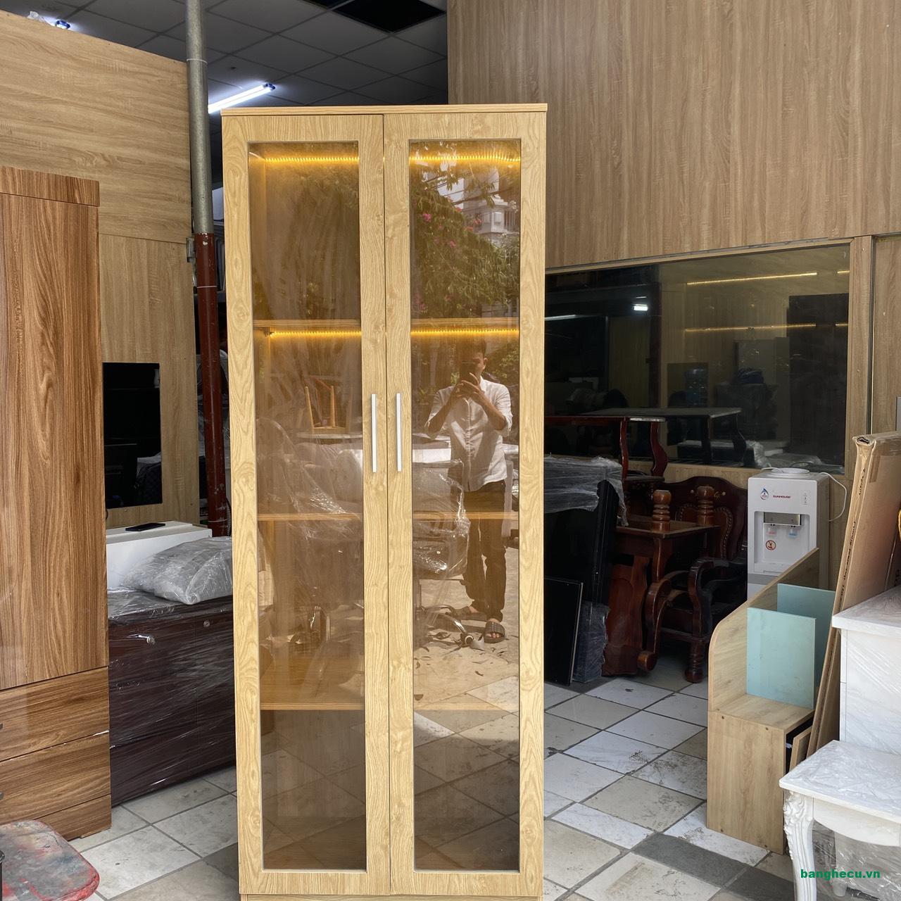 Tủ hồ sơ, tài liệu văn phòng 80cmx2m1 có đèn Led tồn kho