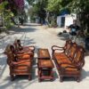 Bộ bàn ghế salon gỗ tràm 5 món thanh lý
