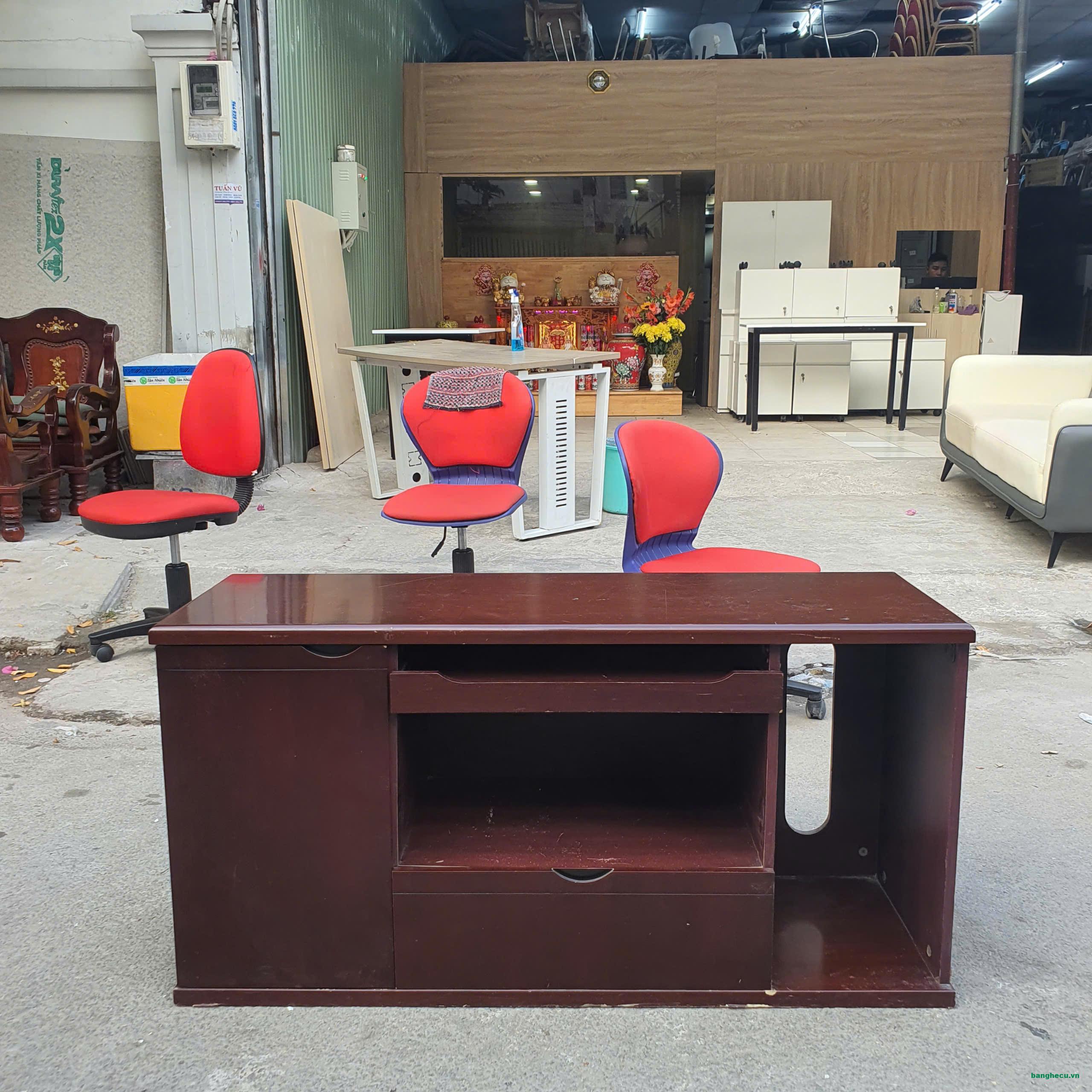 Tủ phụ Giám đốc 1m2x60cm gỗ MDF màu nâu