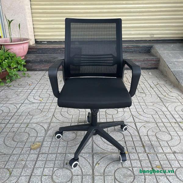 Ghế xoay văn phòng lưng lưới màu đen cao cấp