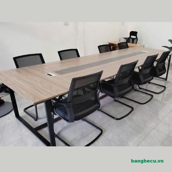 Combo bàn họp chân sắt kèm ghế chân quỳ mới - Ảnh 2