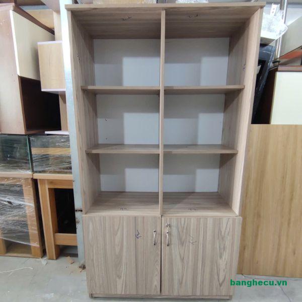 Tủ kệ hồ sơ văn phòng gỗ công nghiệp màu nâu 1mx1m8