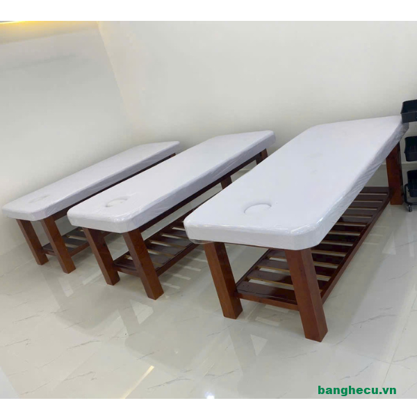 Giường massage khung gỗ tự nhiên cao cấp