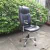 Thanh lý Ghế xoay Trưởng phòng bọc da chân inox