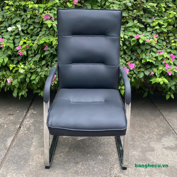 Ghế Trưởng phòng chân quỳ bọc da chân inox