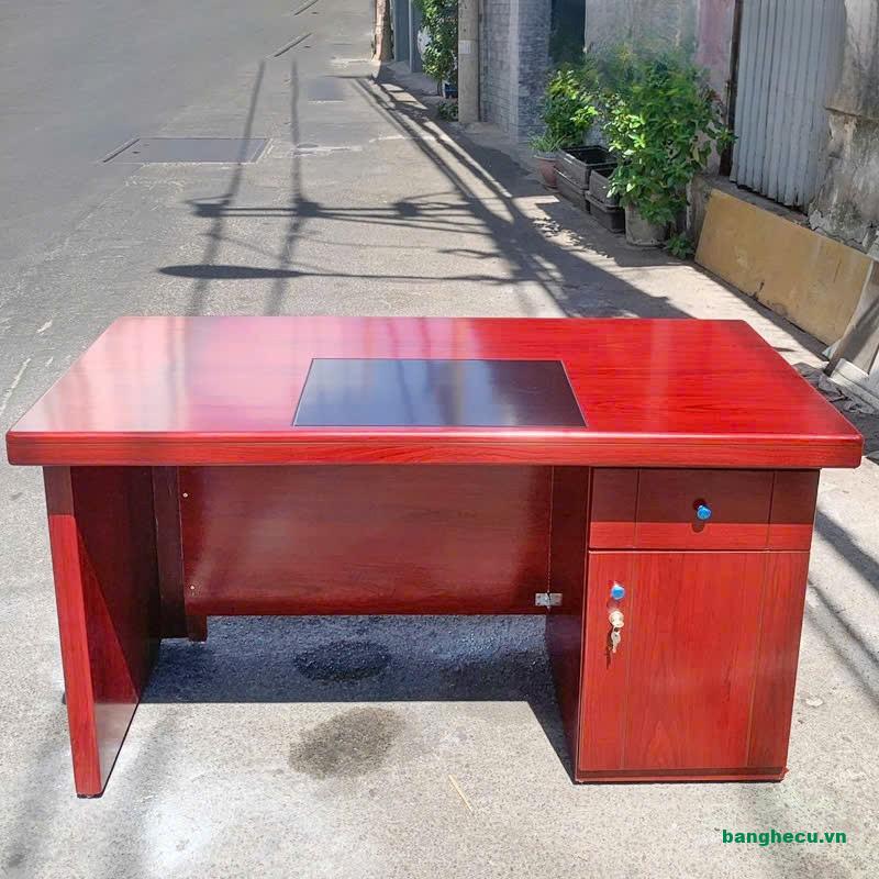 Bàn giám đốc gỗ MDF có hộc màu nâu cao cấp - Ảnh 2