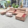 Bộ ghế sofa tiếp khách bọc vải cũ đẹp