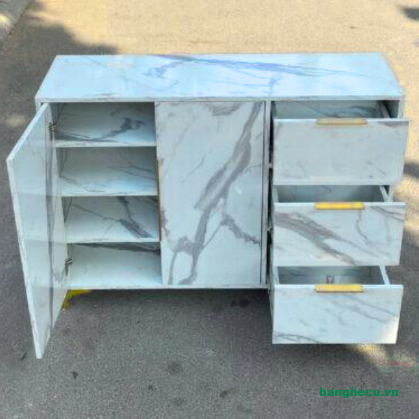 Tủ hồ sơ thấp 1m2x90cm gỗ MDF vân giả đá - Ảnh 2