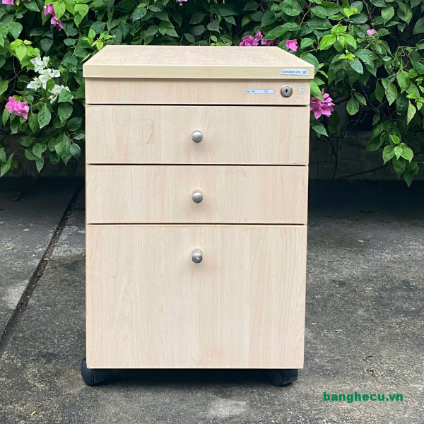 Tủ cabin 3 ngăn màu kem gỗ MDF giá rẻ