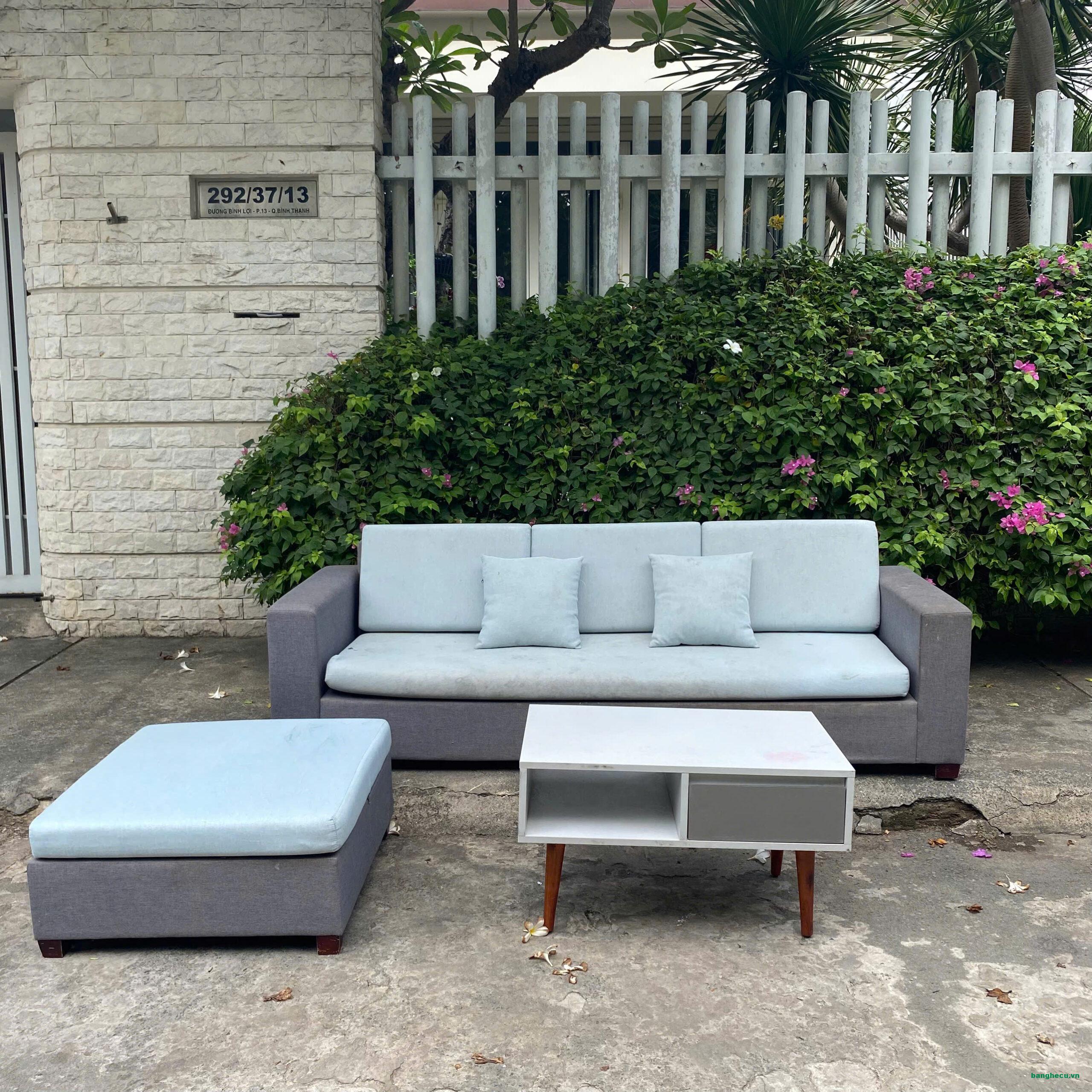 Bộ ghế sofa chữ L 2m2x75cm cũ dùng còn tốt